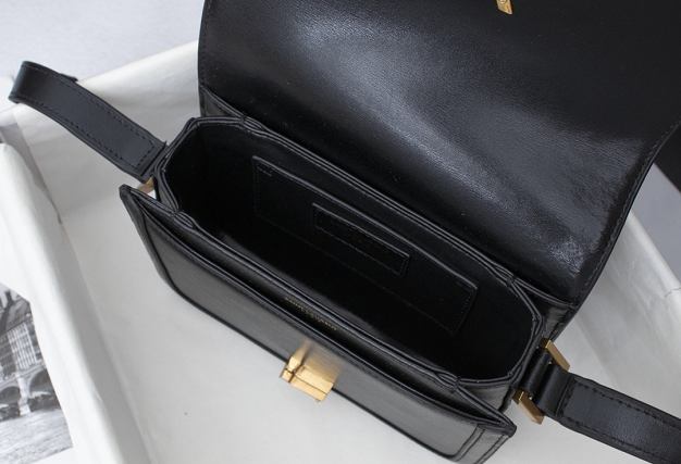 YSL original calfskin solferino small satchel 634306 black