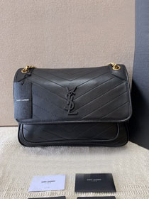 YSL original lambskin niki medium bag 498894 black
