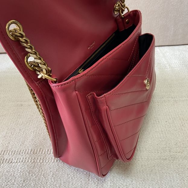 YSL original lambskin niki medium bag 498894 wine red