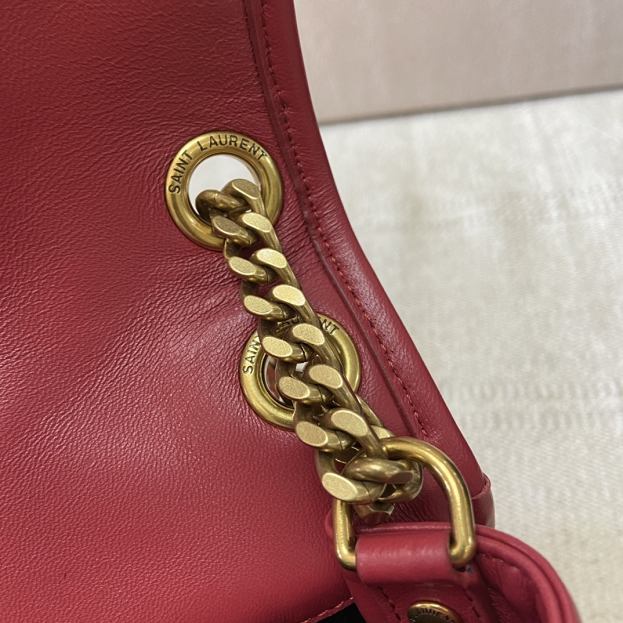 YSL original lambskin niki medium bag 498894 wine red