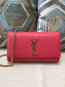 YSL original grained calfskin medium kate satchel 326078 pink