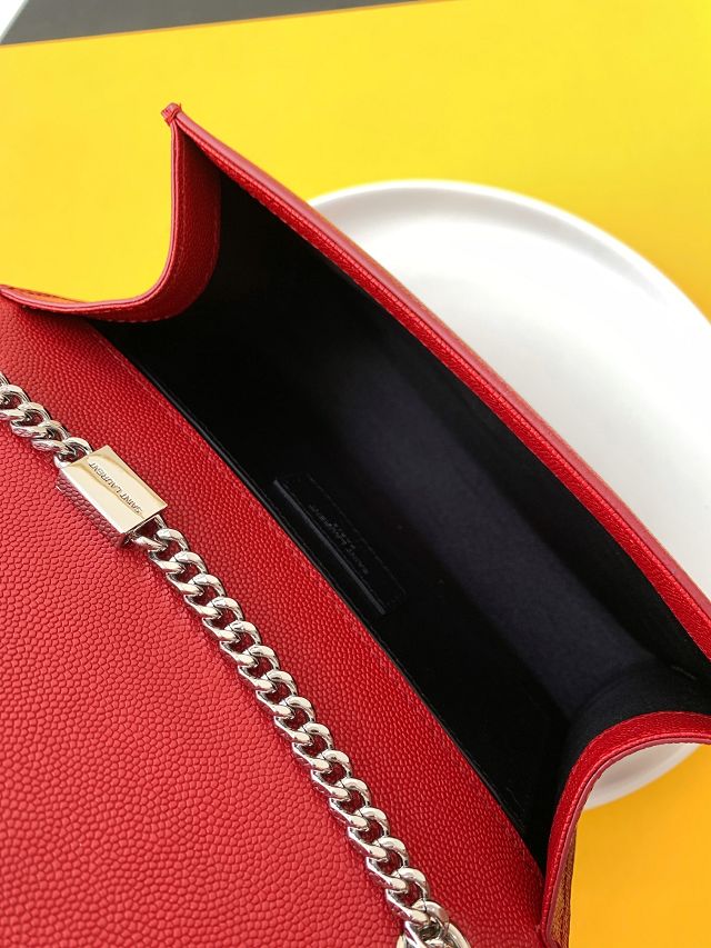 YSL original grained calfskin small kate bag 474366 red