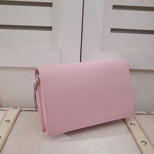 YSL original smooth calfskin kate chain wallet 452159 pink