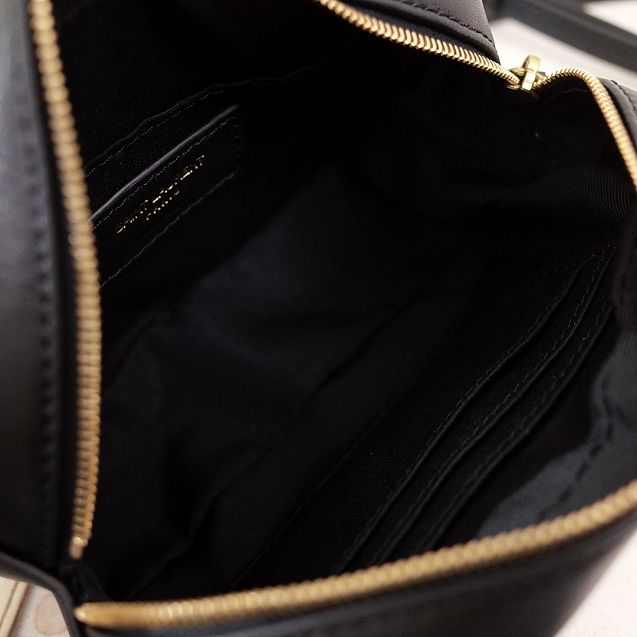 YSL original calfskin lou belt bag 534817 black