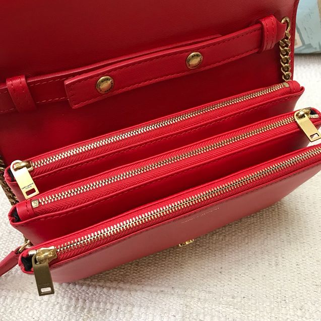 YSL original lambskin angie chain bag 568906 red