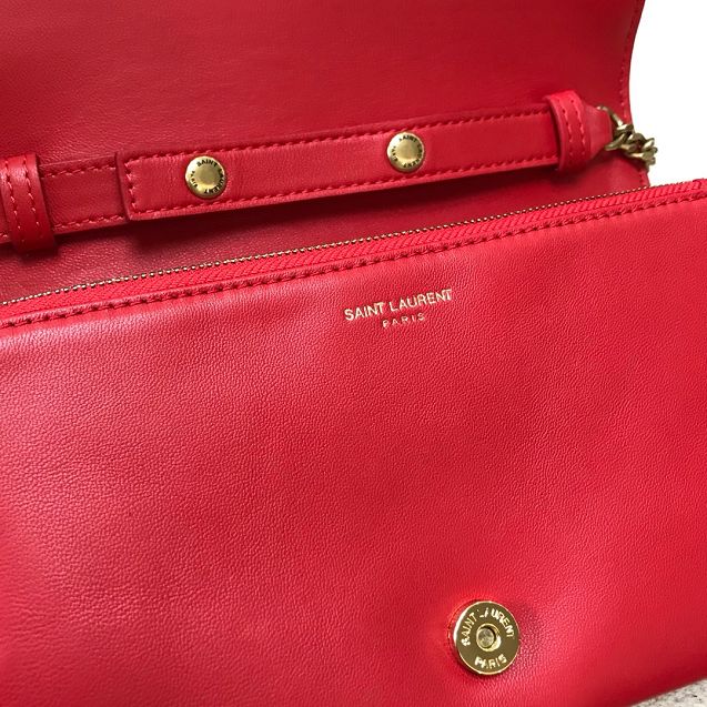 YSL original lambskin angie chain bag 568906 red