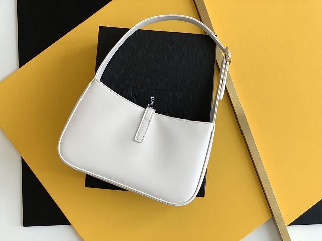 YSL original calfskin le 5 A 7 hobo bag 657228 white