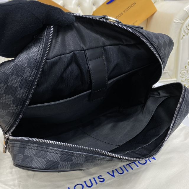 Louis vuitton original damier graphite backpack briefcase N50051 black