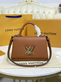 Louis vuitton original calfskin twist one handle bag pm m57897 caramel
