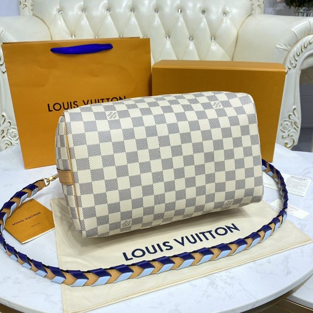 2021 Louis vuitton original damier azur speedy 30 N50054