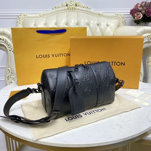 Louis vuitton original calfskin city keepall bag M57955 black