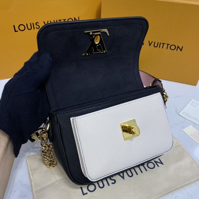 Louis vuitton original calfskin lockme tender bag M58557 black