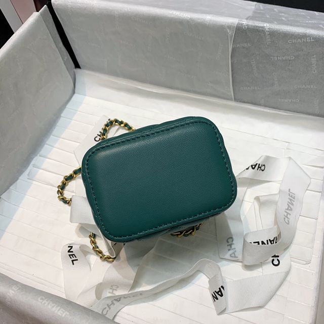 CC original lambskin small vanity with chain AP2198 green