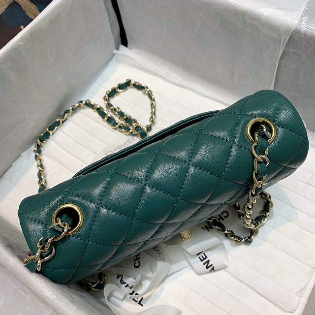 CC original lambskin mini flap bag A69900 green