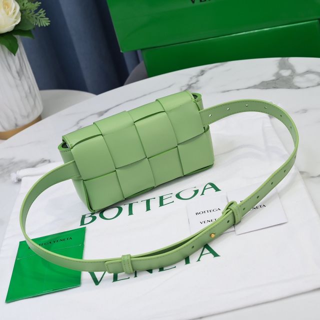 BV original lambskin cassette belt bag 639367 pistachio