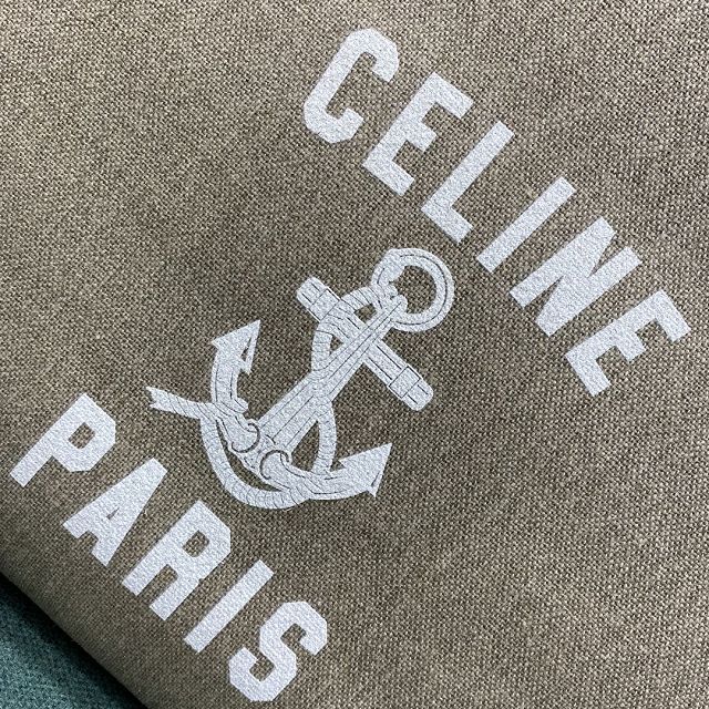 Celine original textile cabas tote 190062 grey