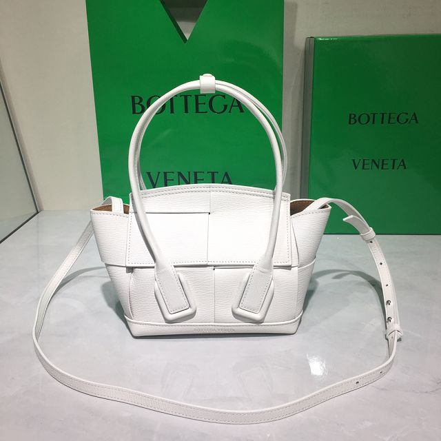 BV original grain calfskin mini arco 29 bag 600606 white