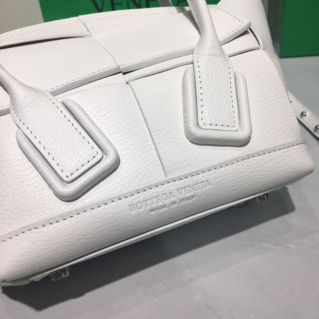 BV original grain calfskin mini arco 29 bag 600606 white