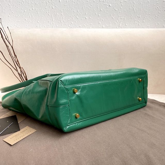 BV original paper calfskin medium arco 48 bag 618463 green