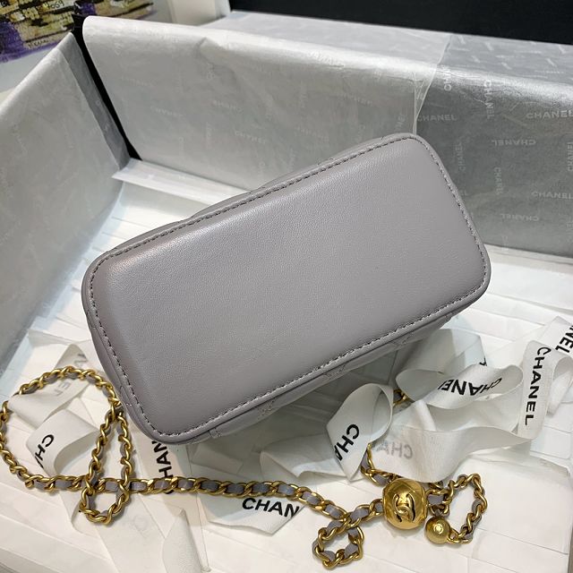 CC original lambskin small vanity with chain AP1341 grey