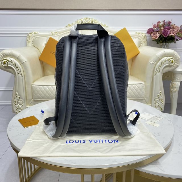 Louis vuitton original monogram calfskin backpack M44727 black