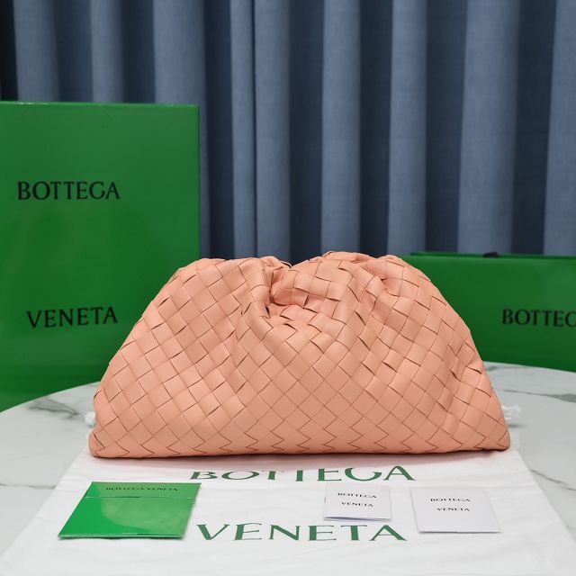 BV original lambskin large pouch 576175 peachy