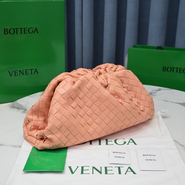 BV original lambskin large pouch 576175 peachy