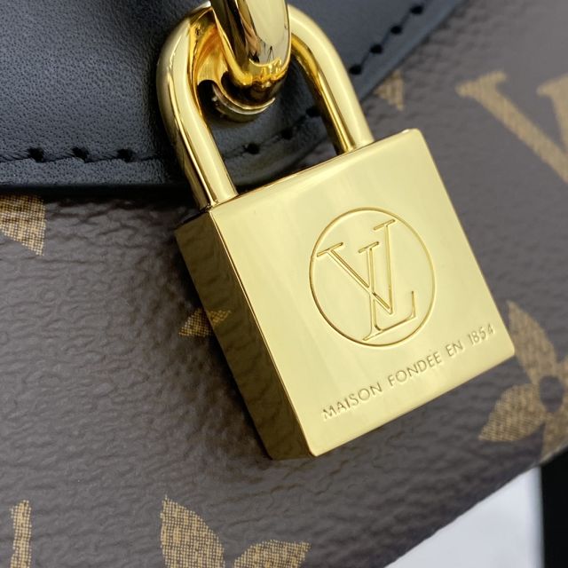 Louis vuitton original monogram canvas padlock strap bag M80559 black