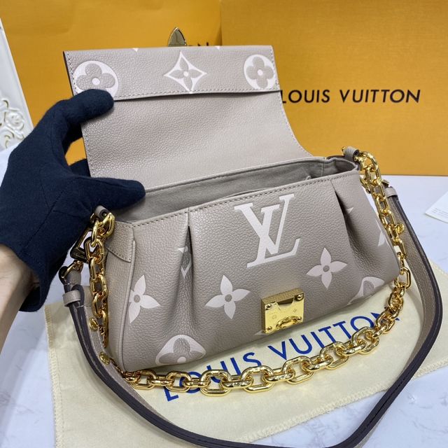 Louis vuitton original calfskin favorite bag M59114 light grey