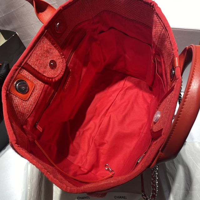 CC original mixed fibers large shopping bag A66941-3 red