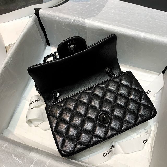 CC original lambskin mini flap bag A69900 black