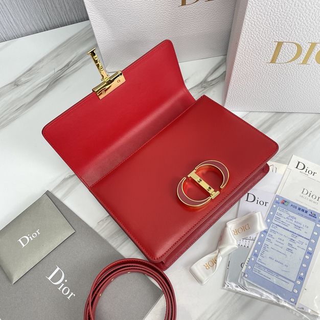 Dior original box calfskin 30 montaigne bag M9203 red