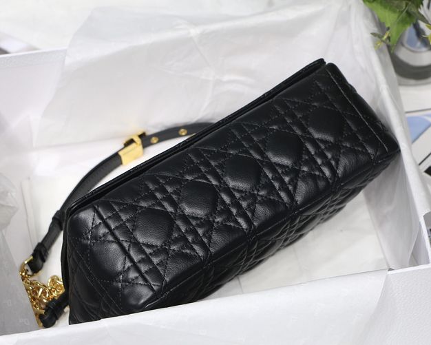 Dior original calfskin medium caro bag M9242 black