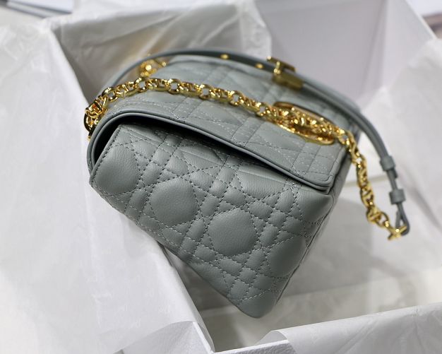 Dior original calfskin medium caro bag M9242 grey