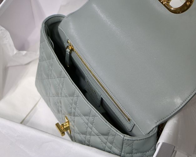 Dior original calfskin medium caro bag M9242 grey