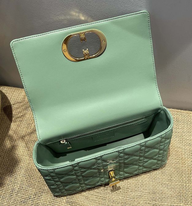 Dior original calfskin medium caro bag M9242 mint green