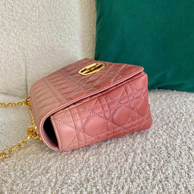 Dior original calfskin large caro bag M9243 pink