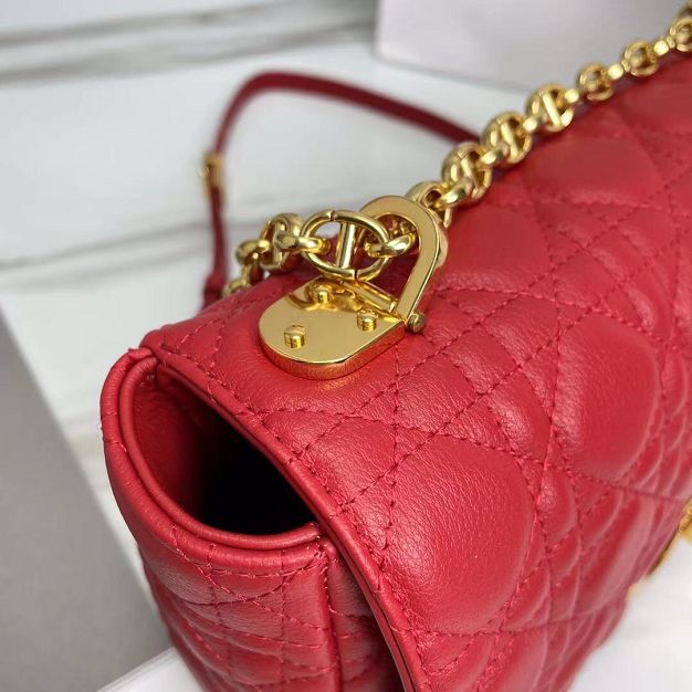 Dior original calfskin large caro bag M9243 red