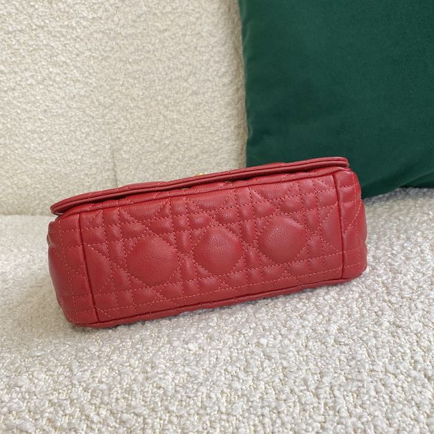 Dior original calfskin small caro bag M9241 red