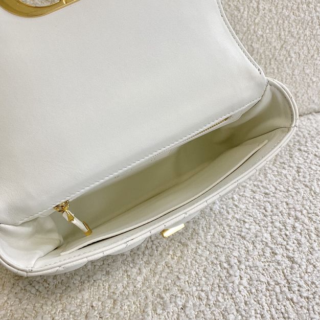 Dior original calfskin small caro bag M9241 white