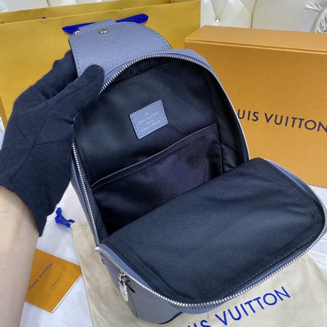 Louis vuitton original calfskin avenue sling bag M30801 grey