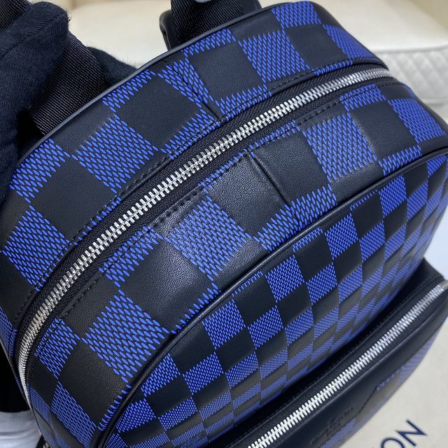 Louis vuitton original calfskin campus backpack N50021 blue