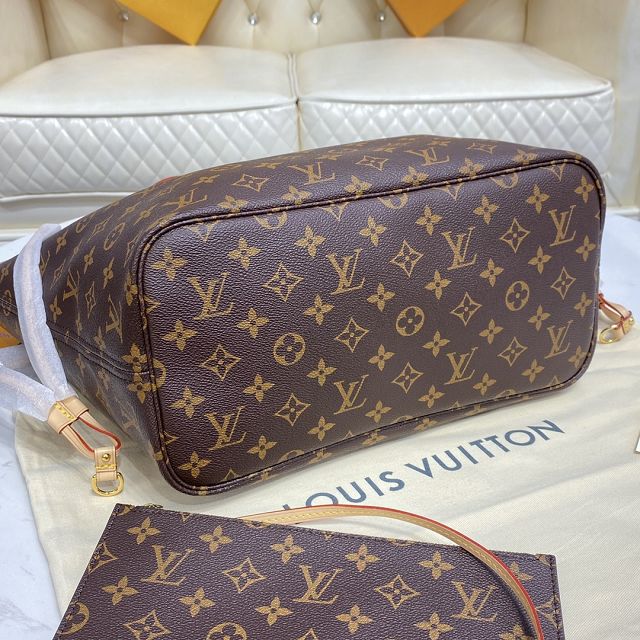 Louis vuitton original monogram canvas neverfull mm M40995 beige