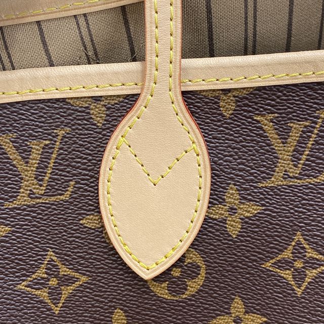 Louis vuitton original monogram canvas neverfull mm M40995 beige