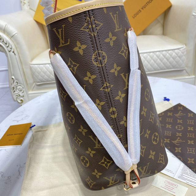 Louis vuitton original monogram canvas neverfull mm M40997 yellow