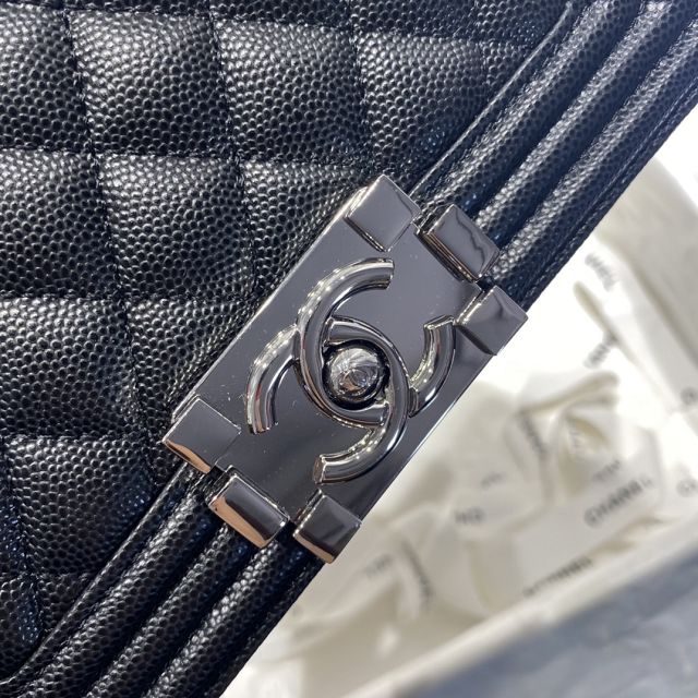 CC original grained calfskin small boy handbag A67085 black