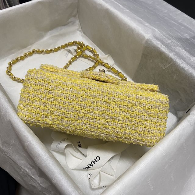 CC original tweed mini flap bag A69900 yellow