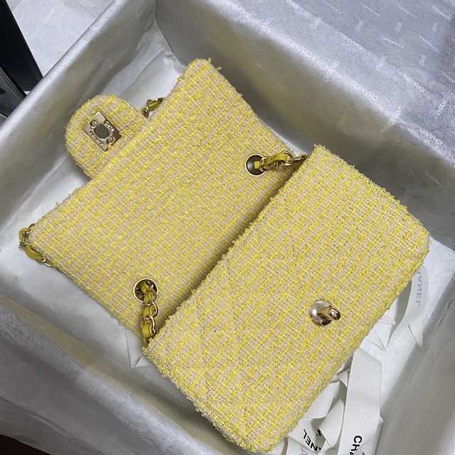 CC original tweed mini flap bag A69900 yellow