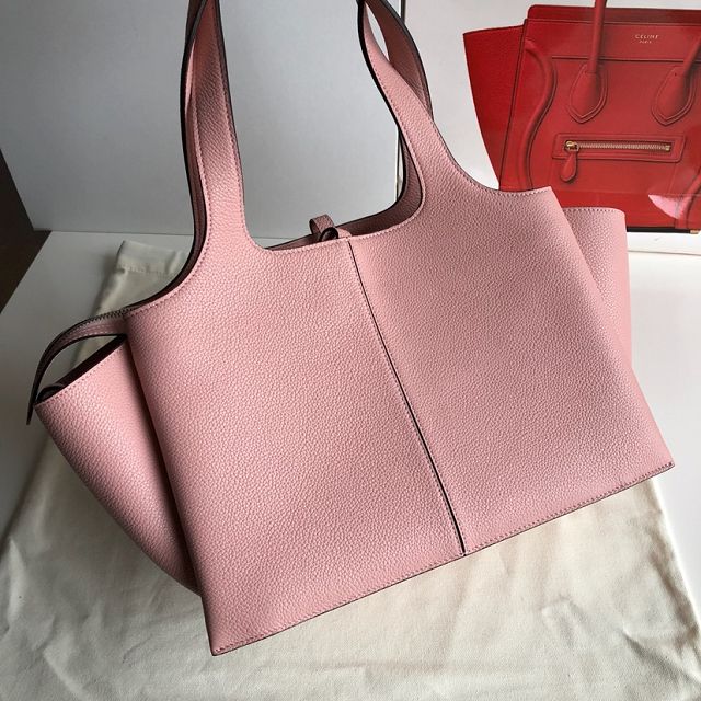 Celine original calfskin tri-fold shopping bag 179043 pink