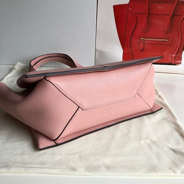 Celine original calfskin tri-fold shopping bag 179043 pink